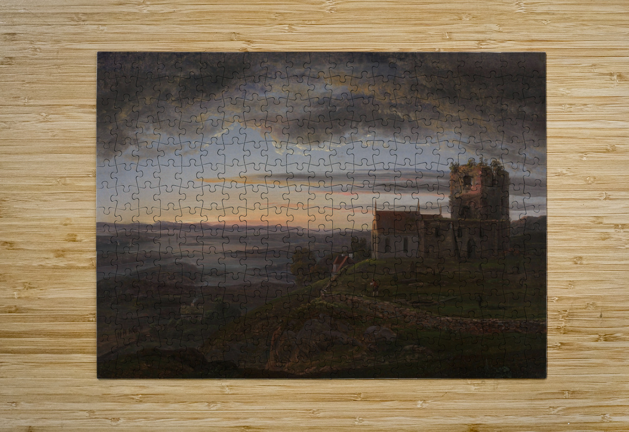 The ruined Church at Avaldsnes at Karmøy [1820] by Johan Christian Dahl [1788–1857] MyCozyFineArt Puzzle printing