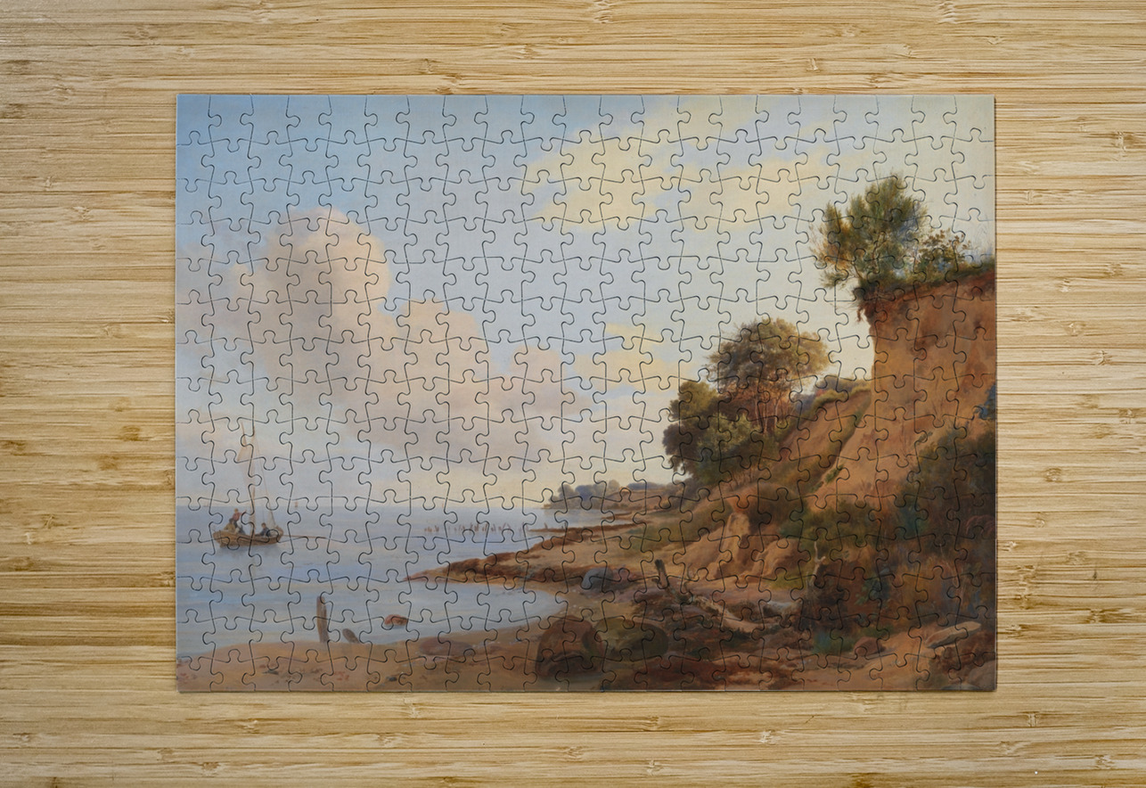 Strandparti i nærheden af Tårbæk [1824–1886] by Anders Christian Lunde [1809–1886] MyCozyFineArt Puzzle printing
