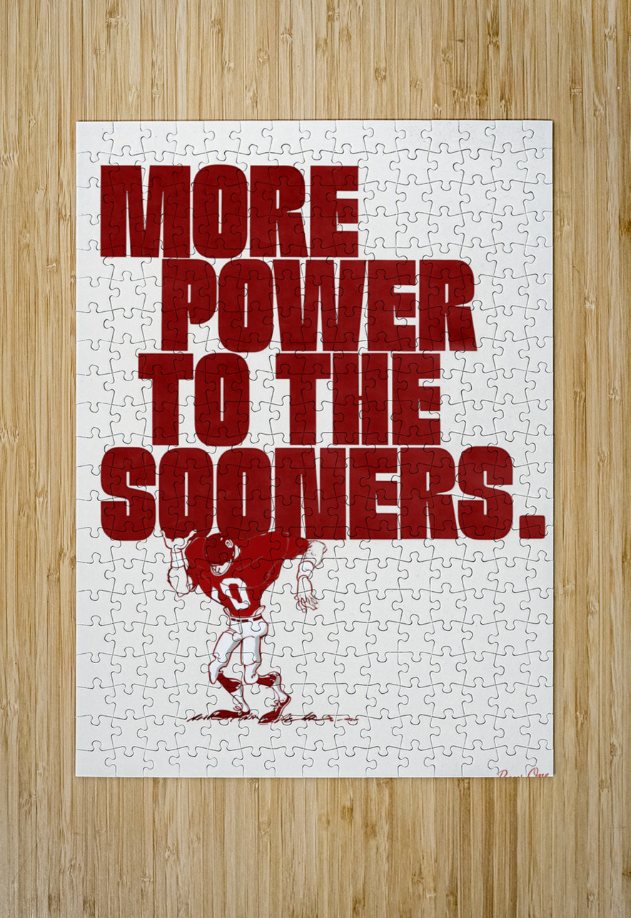1970s Oklahoma Sooners Football Art Row One Brand Puzzle printing