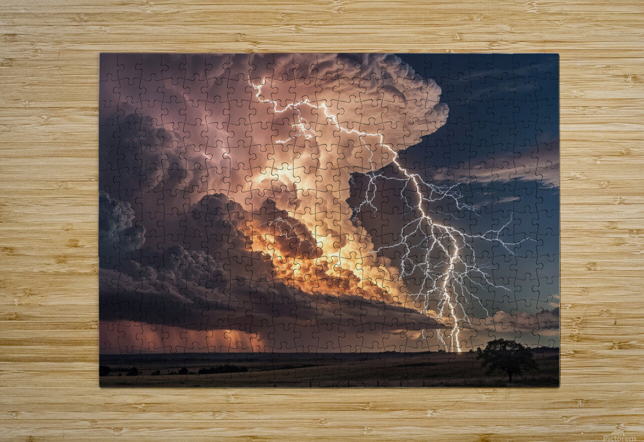 Sky. Dance of lightning and fire. NAOUAL HESSOUNI Puzzle printing