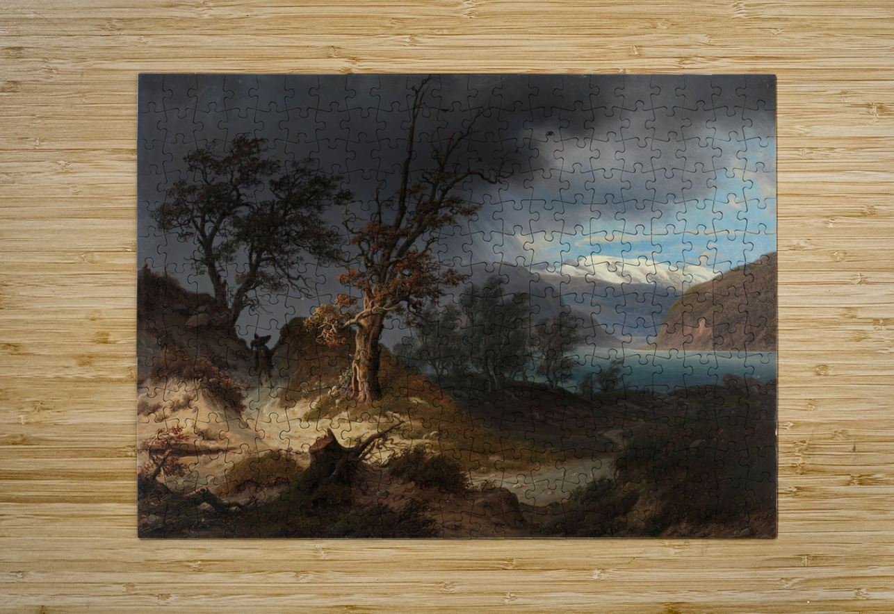 Stormy Landscape with a Rider [1835] by Thomas Fearnley [1802–1842] MyCozyFineArt Puzzle printing