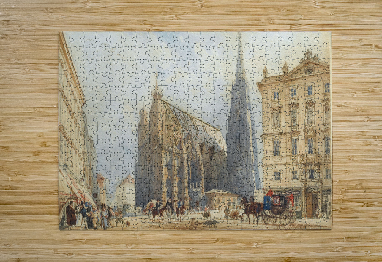 Stephansplatz [1838] by Rudolf von Alt [1812–1905] MyCozyFineArt Puzzle printing