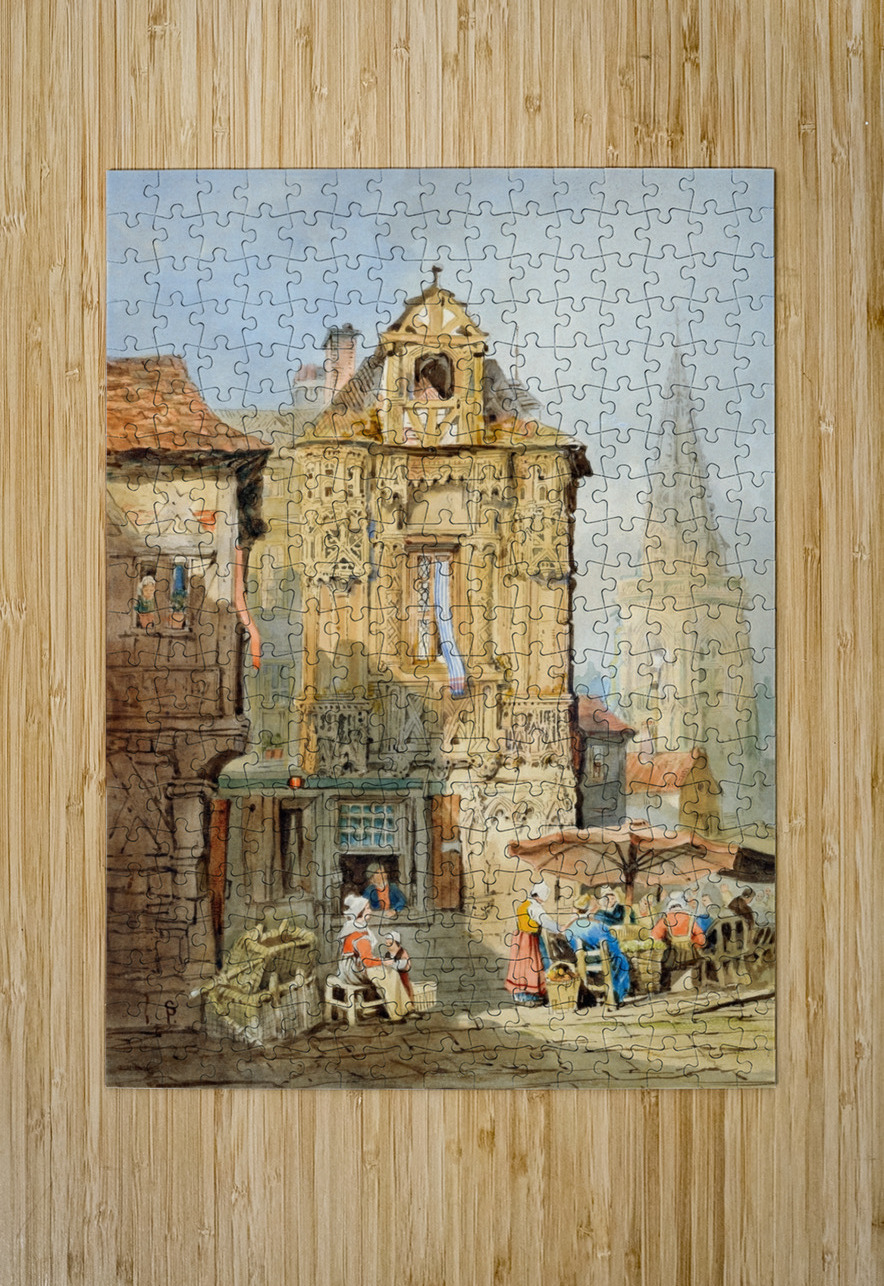 Marketplace at Bruges by Samuel Prout [1783–1852] MyCozyFineArt Puzzle printing