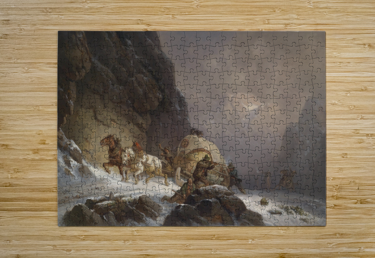 Der Überfall by Adolf Schmidt [1827–1880] MyCozyFineArt Puzzle printing