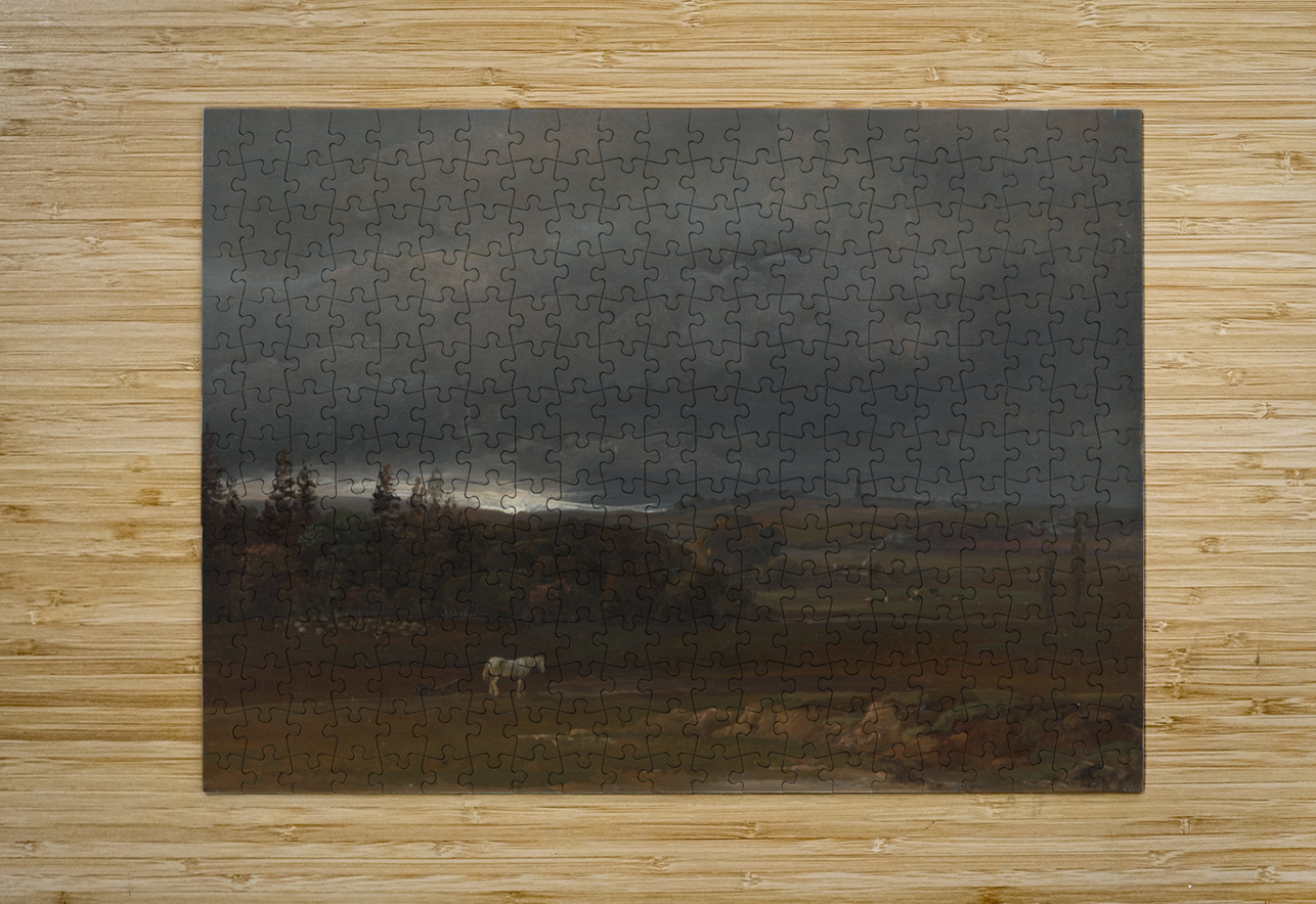 Fields near Dresden with a white Horse [1819] by Johan Christian Dahl [1788–1857] MyCozyFineArt Puzzle printing