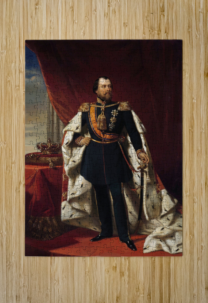 Portrait of William III.King of the Netherlands [1856] by Nicolaas Pieneman [1809–1860] MyCozyFineArt Puzzle printing