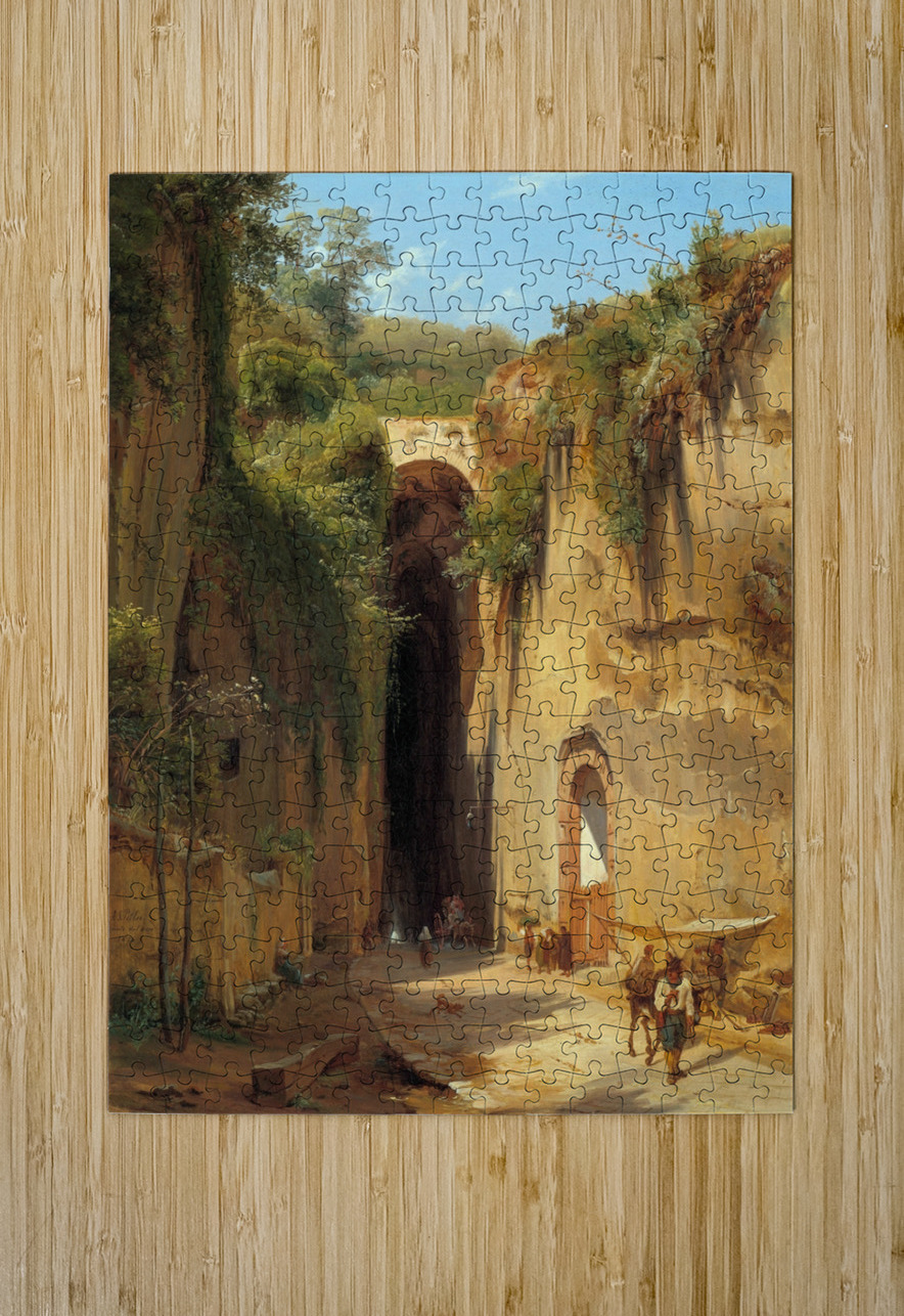The Grotto of Posillipo at Naples [1826] by Antonie Sminck Pitloo [1790–1837] MyCozyFineArt Puzzle printing