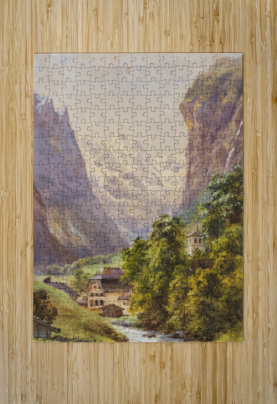 Lauterbrunnen [Schweiz] [Ca. 1880–90] by Edward Theodore Compton [1849–1921] MyCozyFineArt Puzzle printing