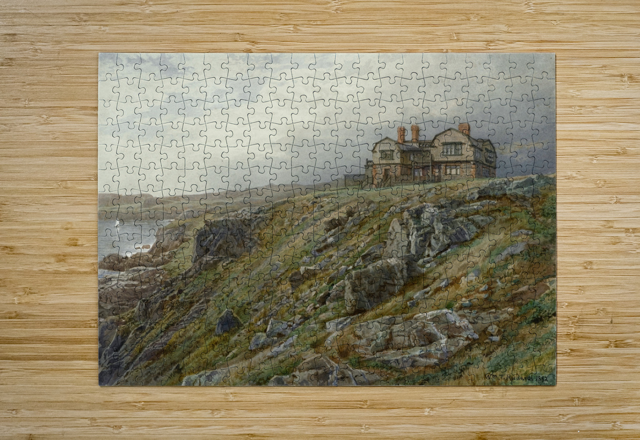 Graycliff. The Artist’s Home. Newport. Rhode Island [1882] by William Trost Richards [1833–1905] MyCozyFineArt Puzzle printing