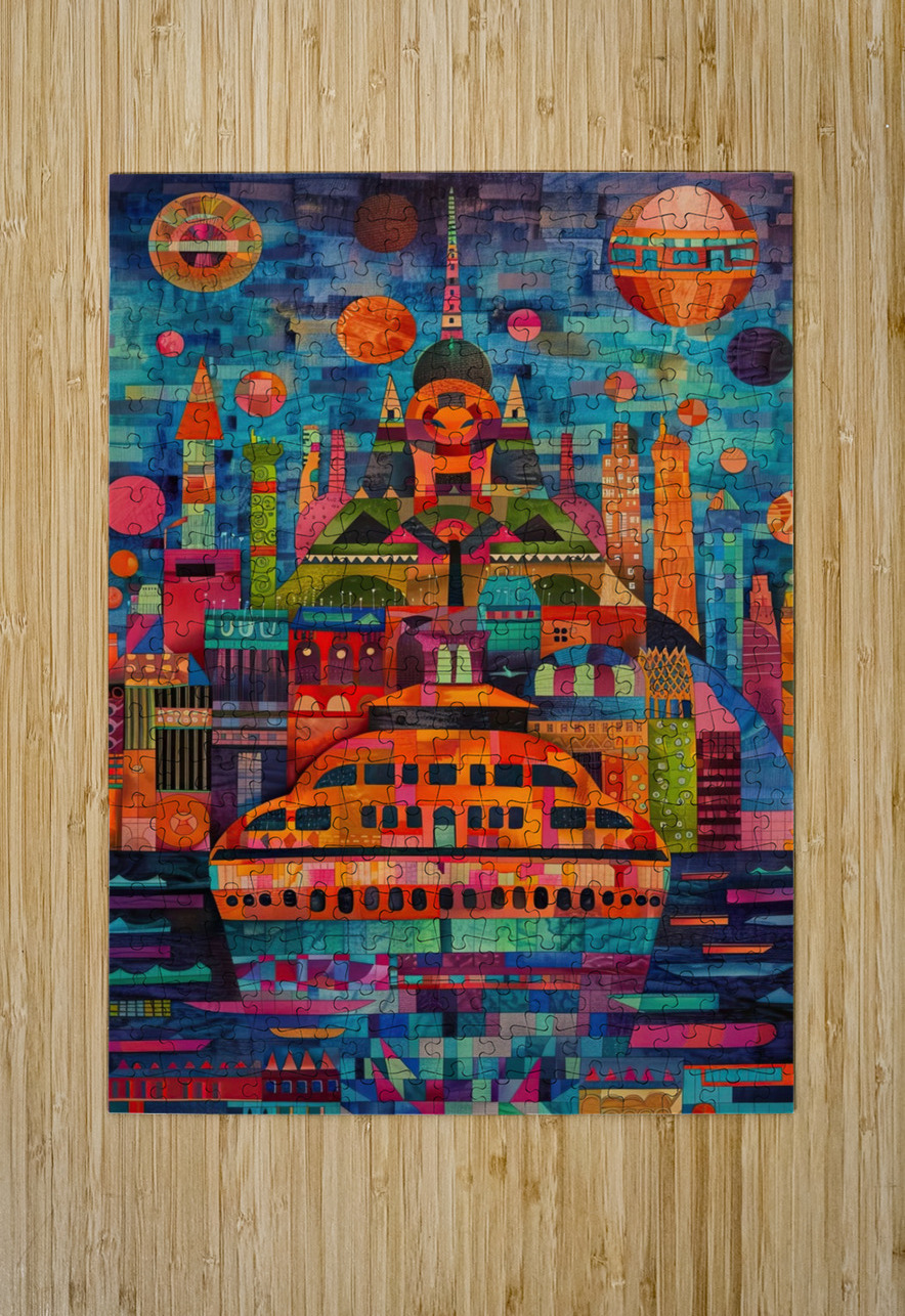 Celestial Cityscape Harbour 792B4K 45 Abstract Rebellion Puzzle printing
