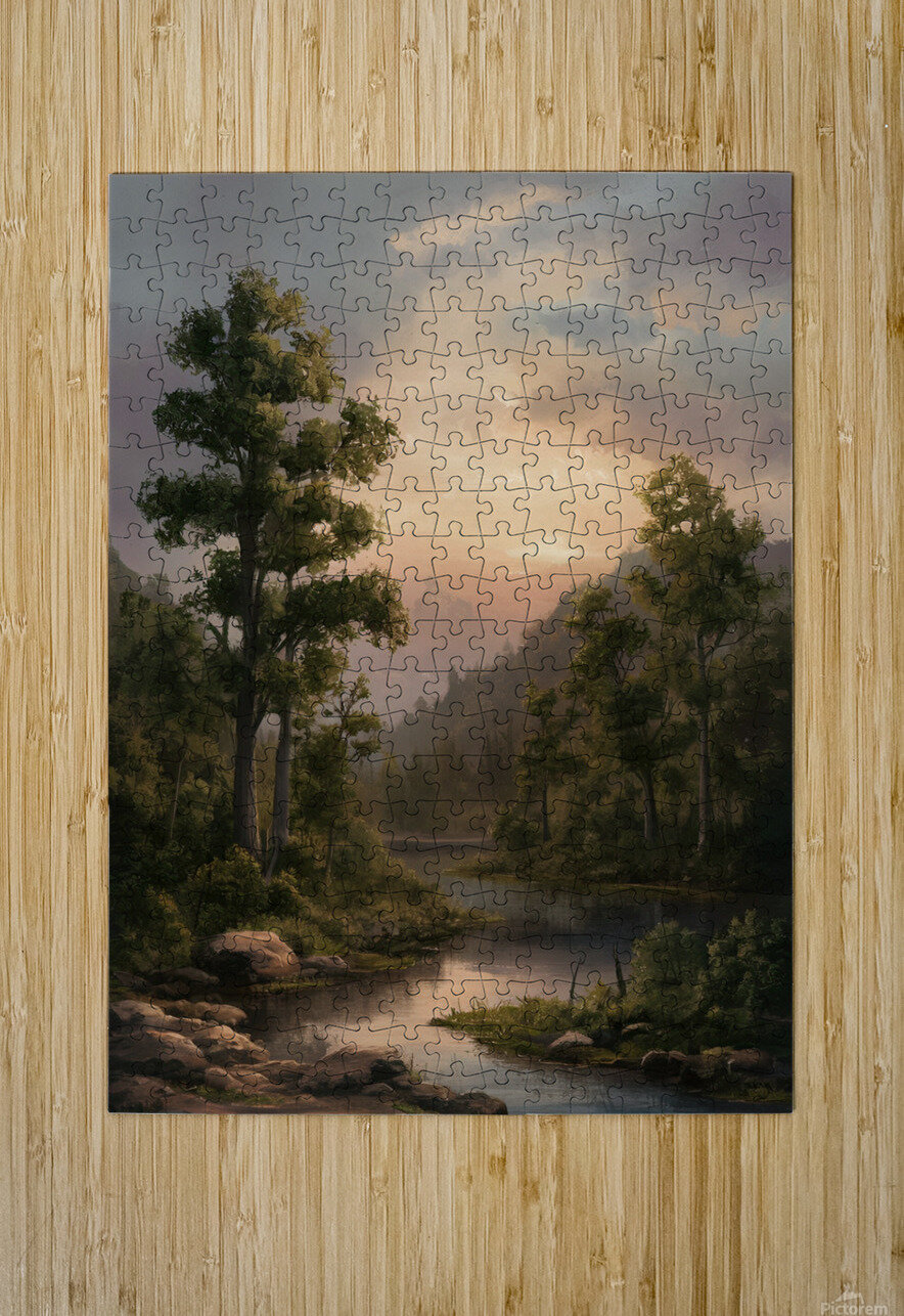 Peaceful Lake Scenery Sali Puzzle printing