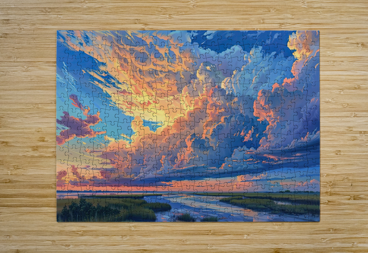 Celestial River Sunset H3N9P 51 Abstract Rebellion Puzzle printing