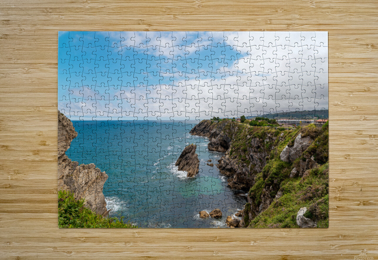 Spectacular natural landscape in north of Spain Asturias. Green coastline of Spain.  Alexe Marcel Puzzle printing