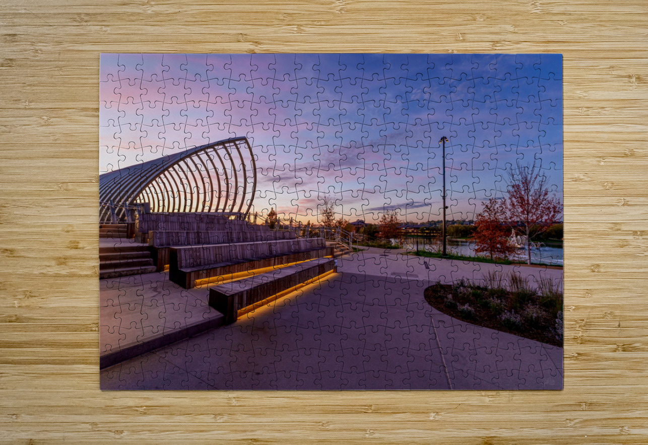 Purple Morning Omaha Riverfront Jennifer White Puzzle printing