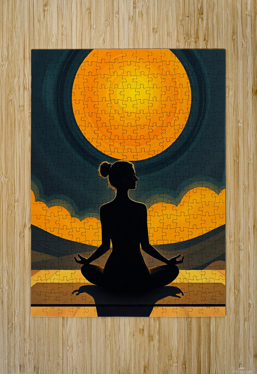 woman yoga meditation Samant4 Puzzle printing