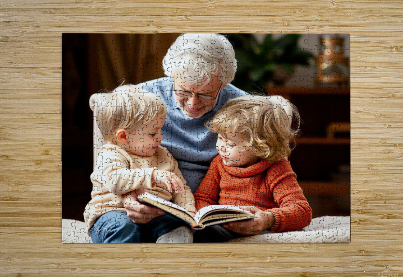 A Grandparent Reading a Story to a Child nor 2020 Puzzle printing