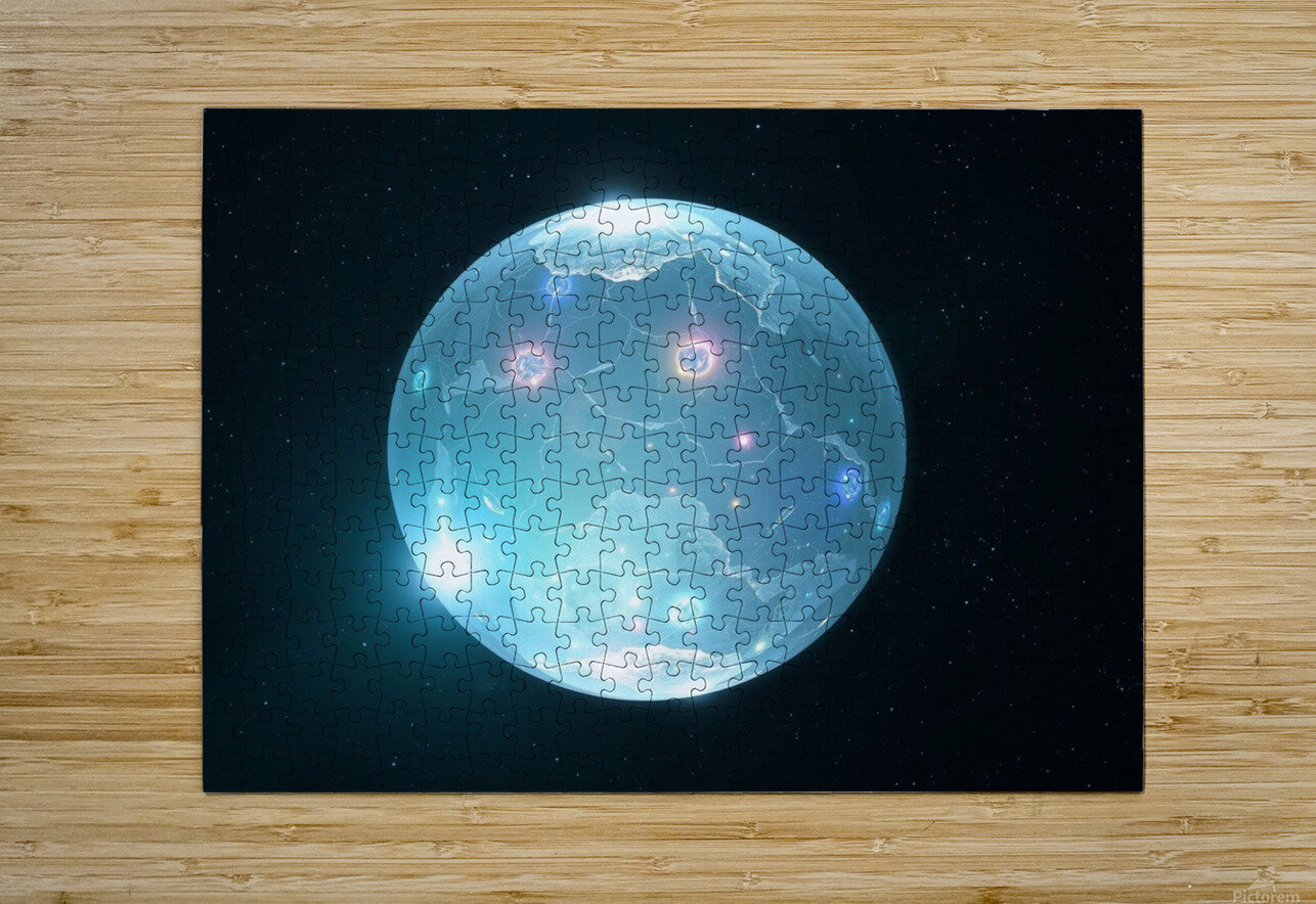  A Crystal Planet Floating in Deep Space nor 2020 Puzzle printing