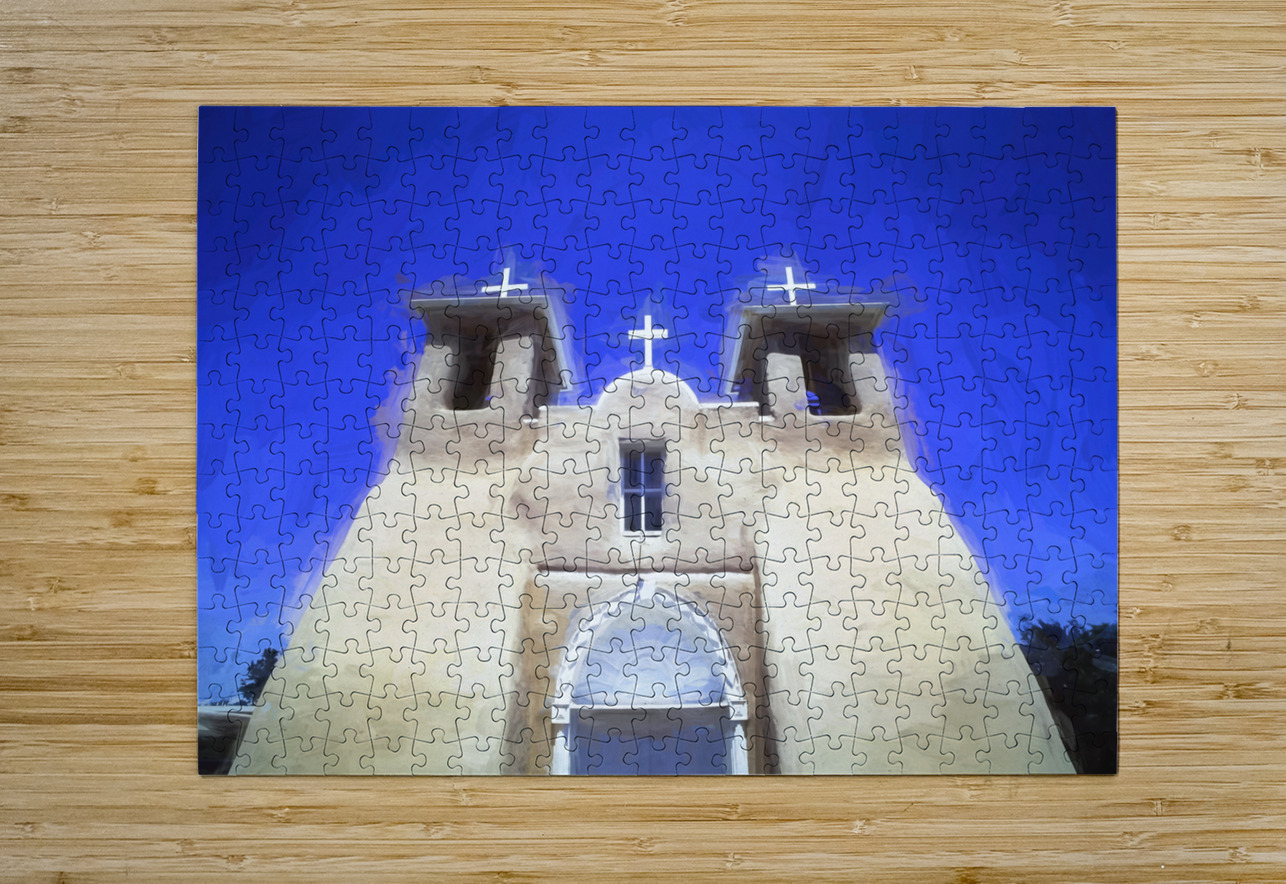 San Francisco de Asis Mission Church Taos Mission X101 Rich Franco Puzzle printing