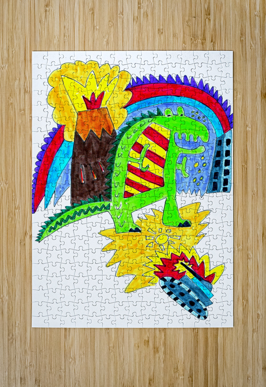 Abstract Dinosaur Romp Catriona Roberts Nature Photography and Designs Puzzle printing