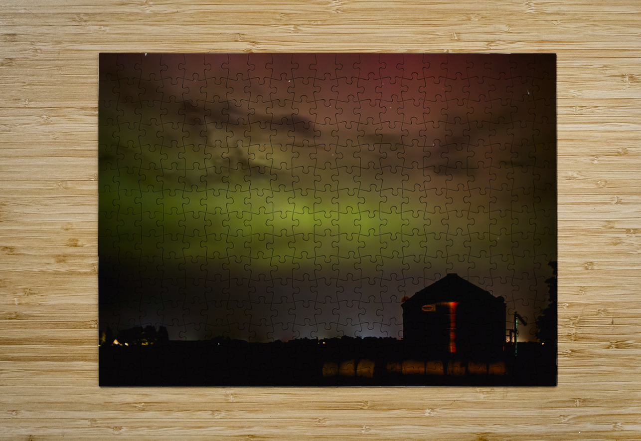 Prairie Lights: Aurora Over the Farm Lisa Drew Puzzle printing