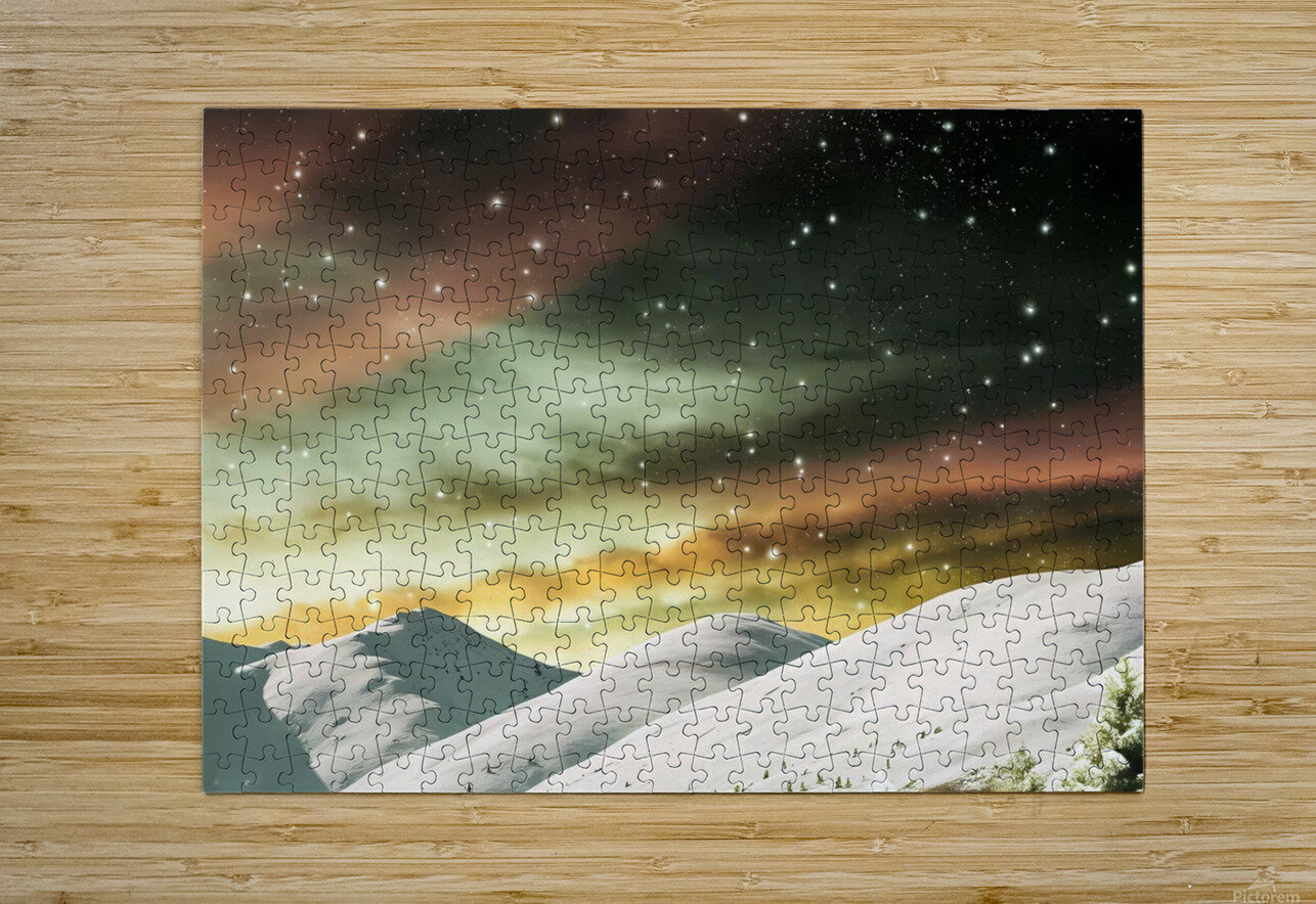 Sunset glow over the white peaks NAOUAL HESSOUNI Puzzle printing