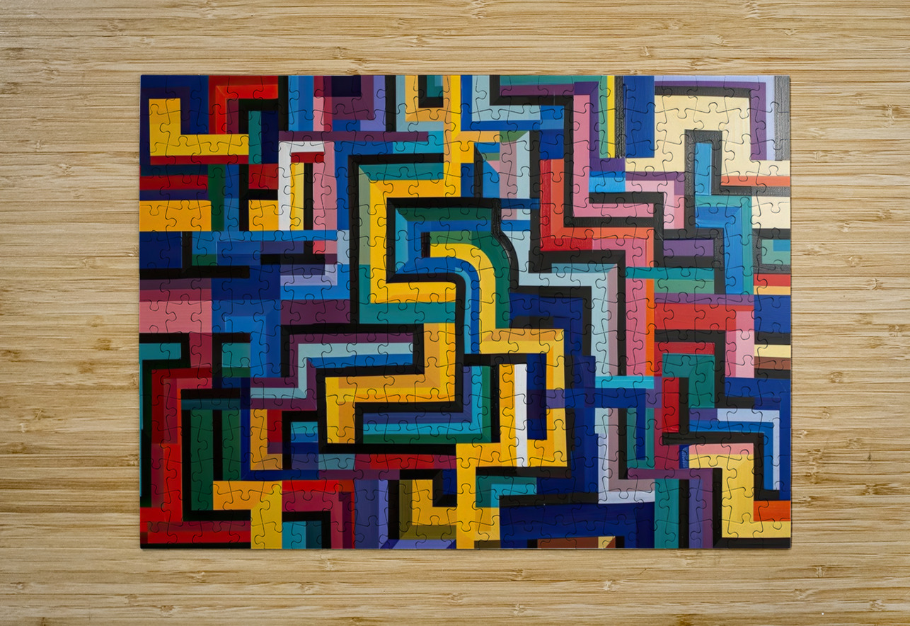 Chromatic Labyrinth H3N9B2 60 Abstract Rebellion Puzzle printing