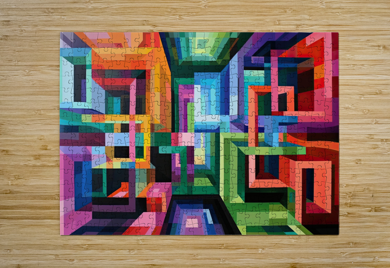 Chromatic Labyrinth H3N9P2 57 Abstract Rebellion Puzzle printing