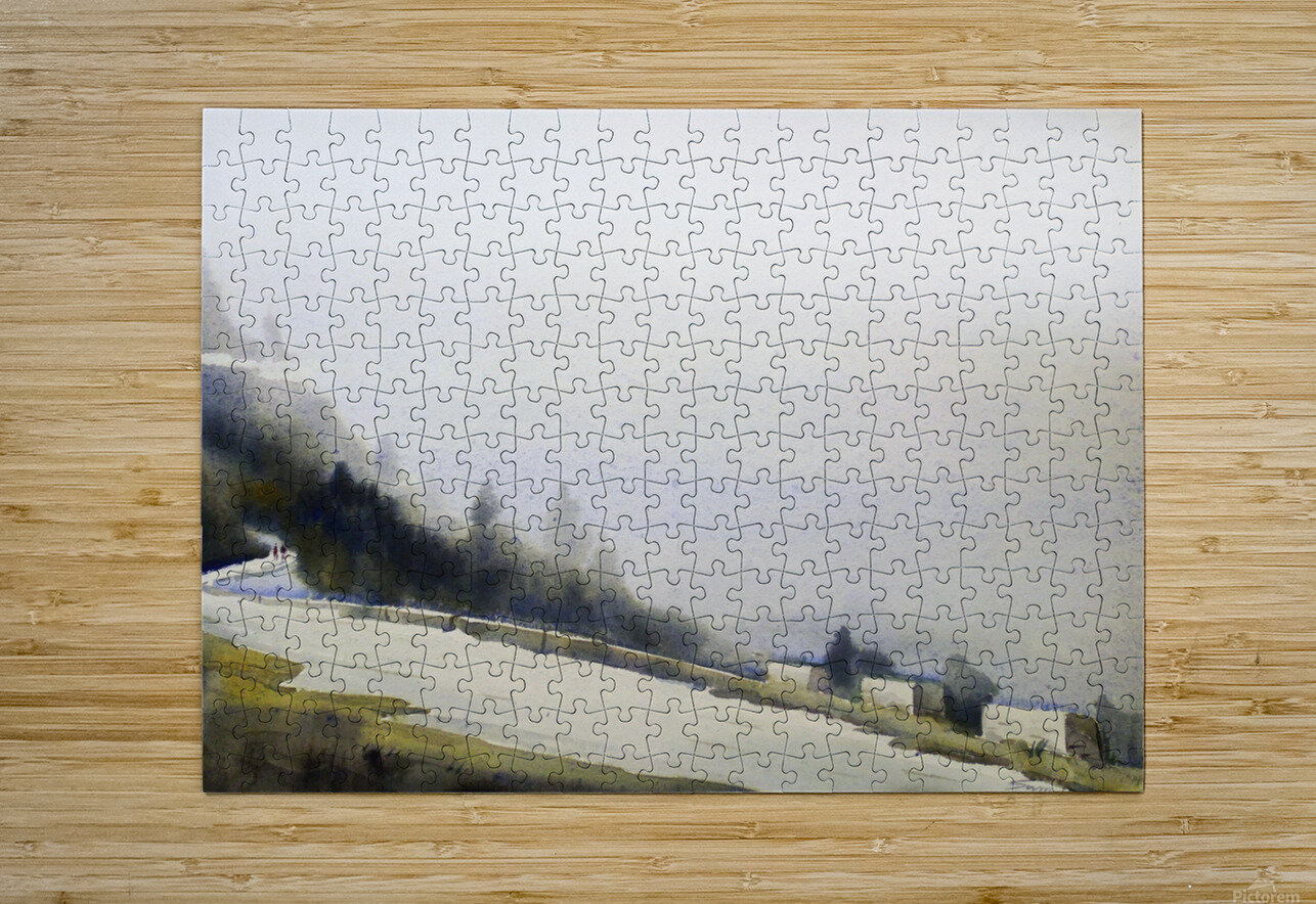Mysterious Lonely Himalayan Mountain Road  Samiran Sarkar Puzzle printing