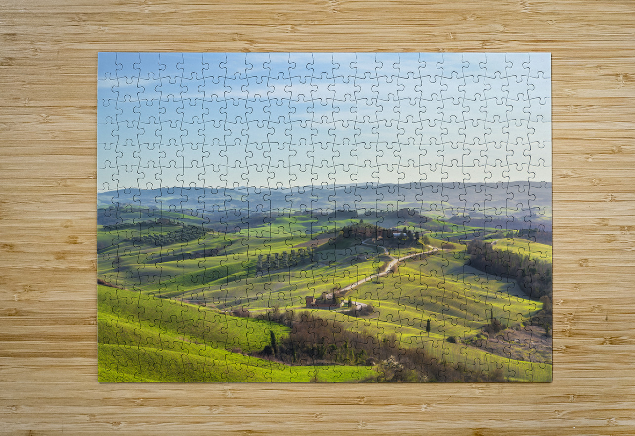 Rural landscape at sunset in the Crete Senesi. Tuscany Italy Stefano Orazzini Puzzle printing