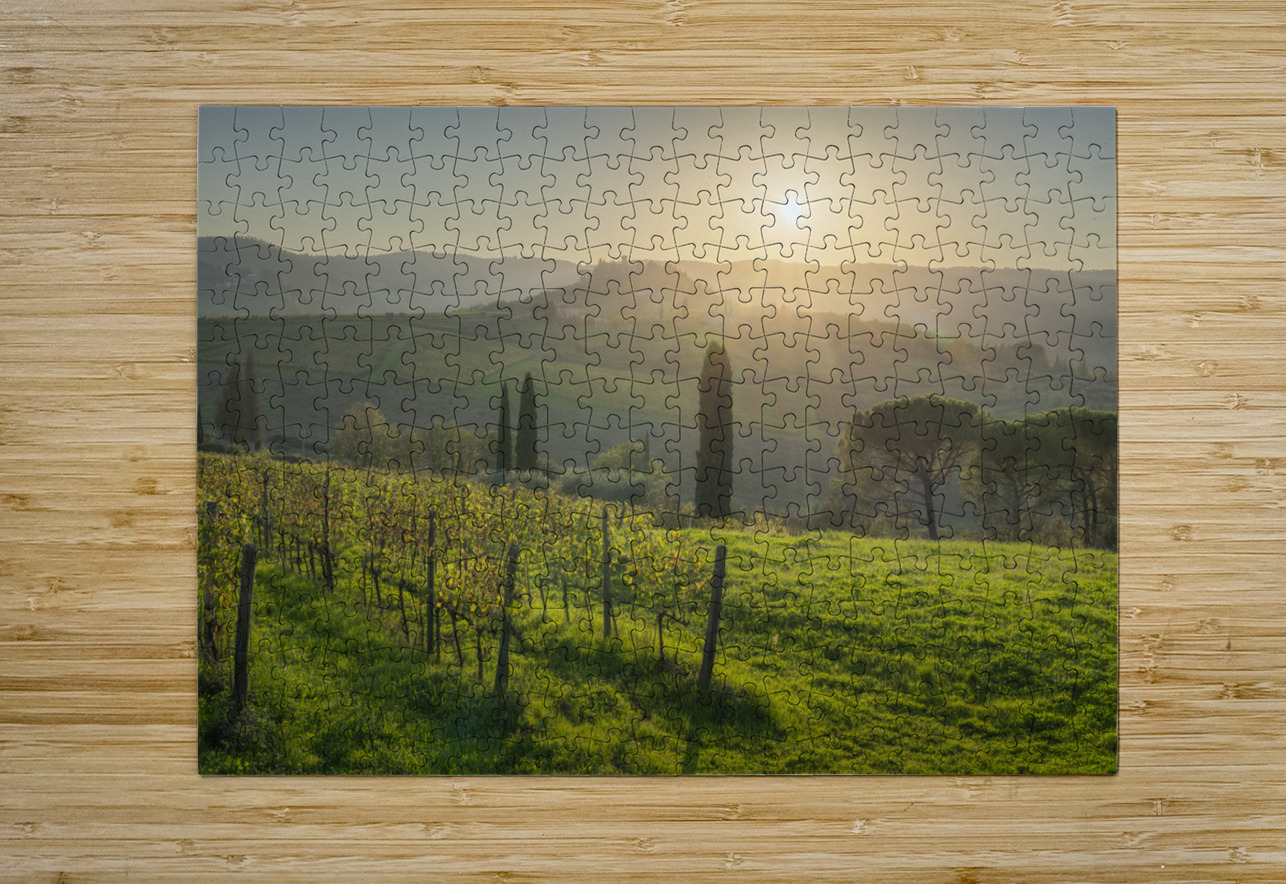 Chianti vineyards landscape at sunset. Tuscany Stefano Orazzini Puzzle printing