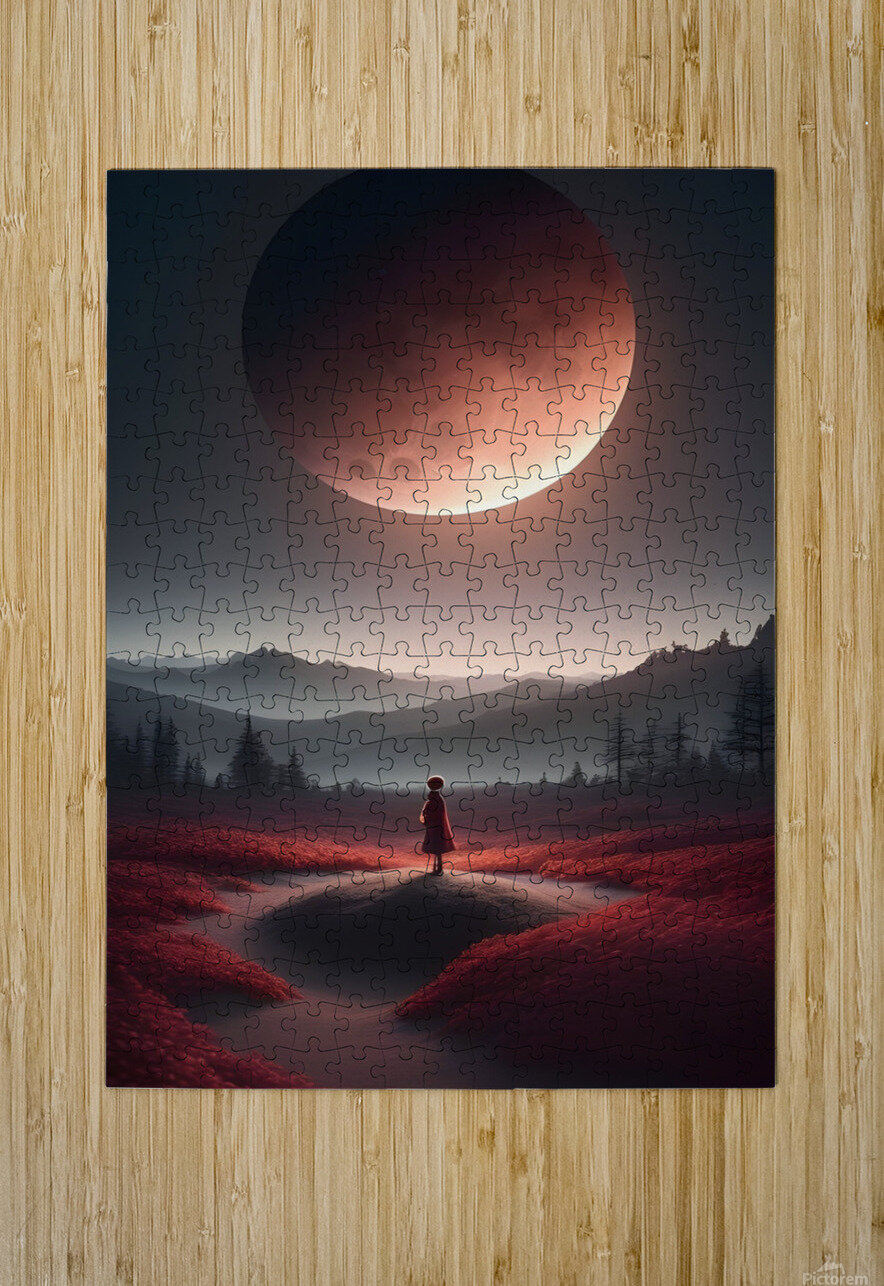 Moonlight in the darkness abu abdo Puzzle printing
