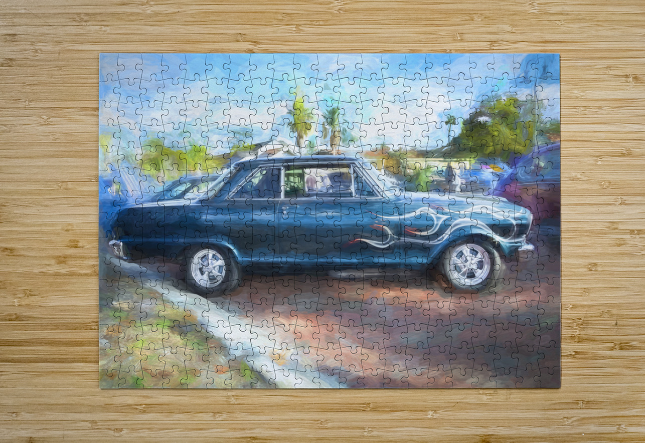 1962 Blue Chevy II Nova X100 1 Rich Franco Puzzle printing