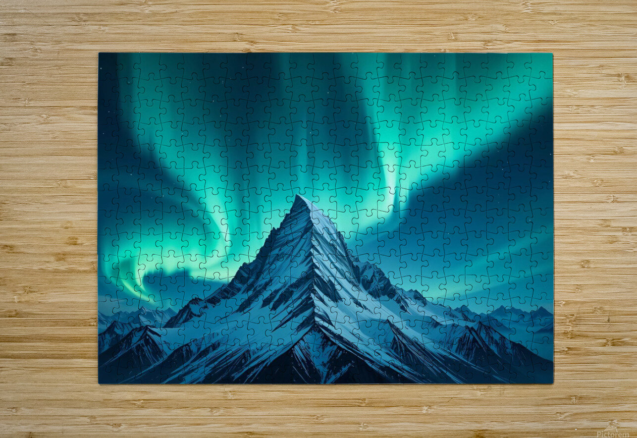 Magic of twilight on the ice peaks NAOUAL HESSOUNI Puzzle printing