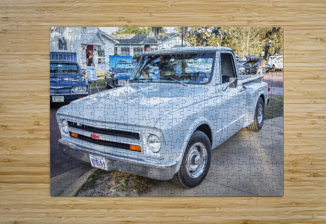 1967 Gray Chevrolet Stepside C10 Stepside Pickup Truck X11 7 Rich Franco Puzzle printing