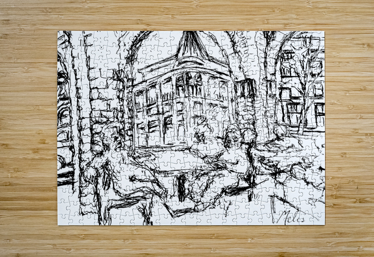 Weatherford Hote   Flagstaff   Black and White Marc Melis Puzzle printing