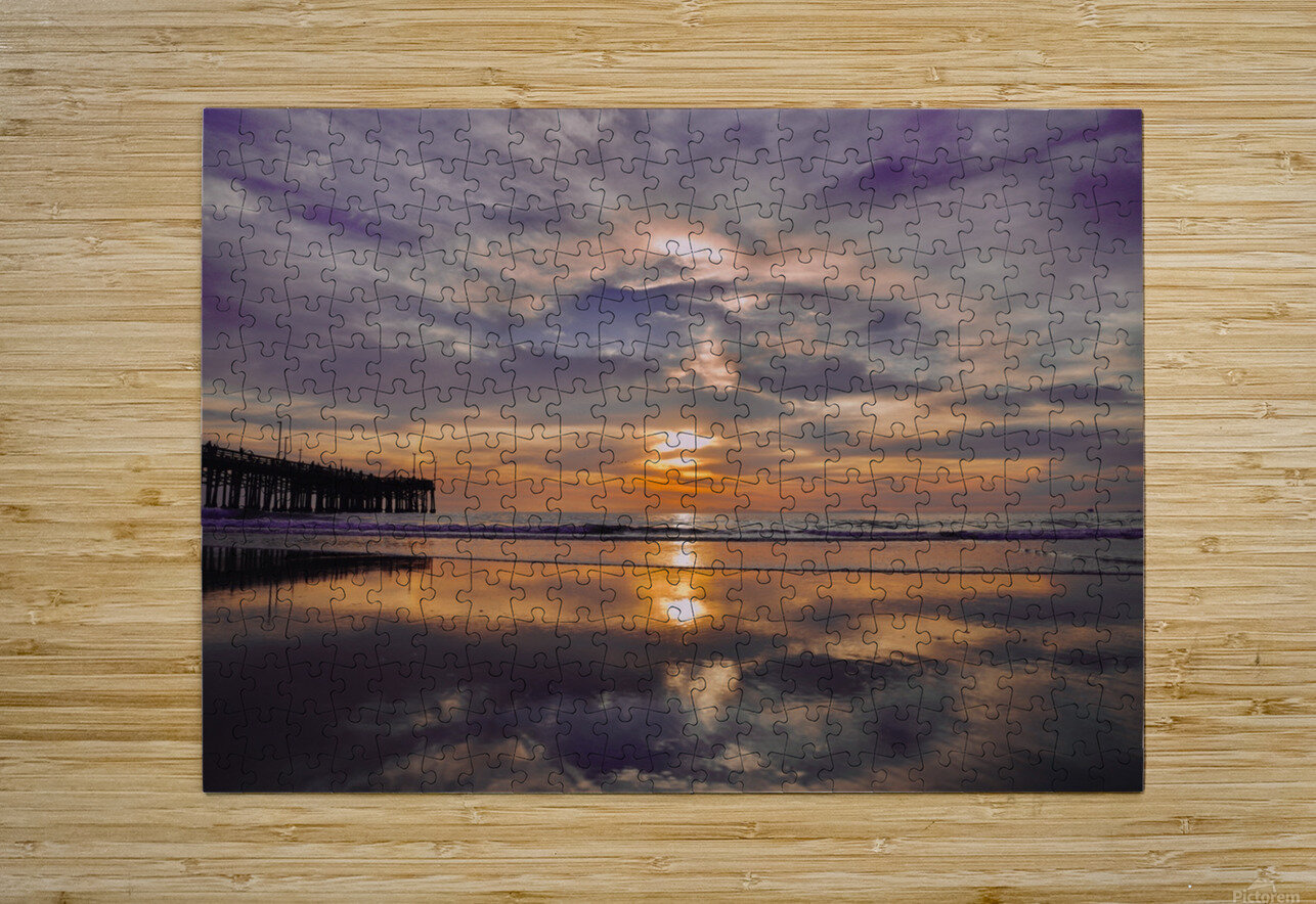 Huntington Pier Sunset Russ Scarce Puzzle printing