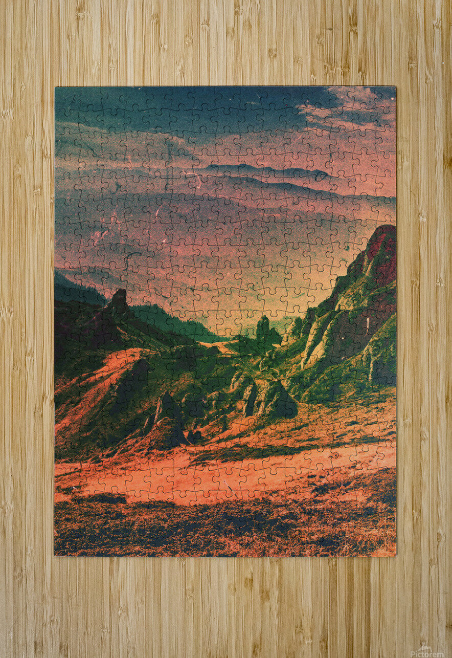 Psychedelic Planet california clouds color Samant4 Puzzle printing