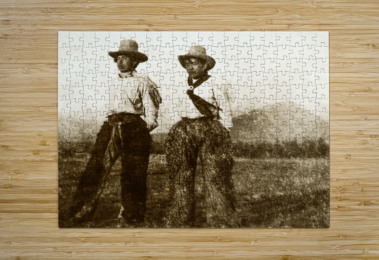 Vintage Ktunaxa Cowbows Troy Hunter Puzzle printing