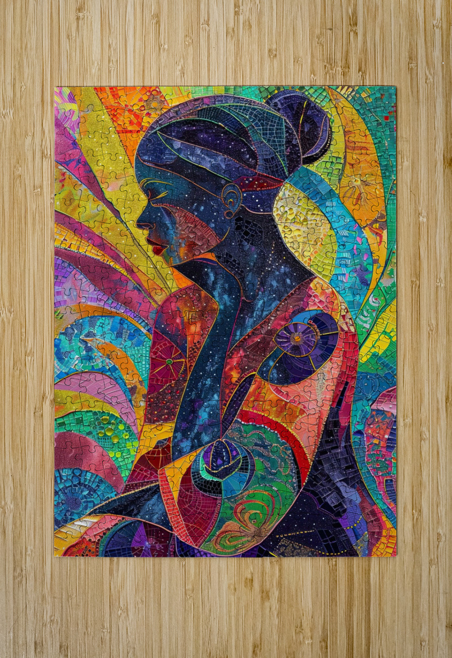 Cosmic Mosaic Woman J8HNP2 60 Abstract Rebellion Puzzle printing
