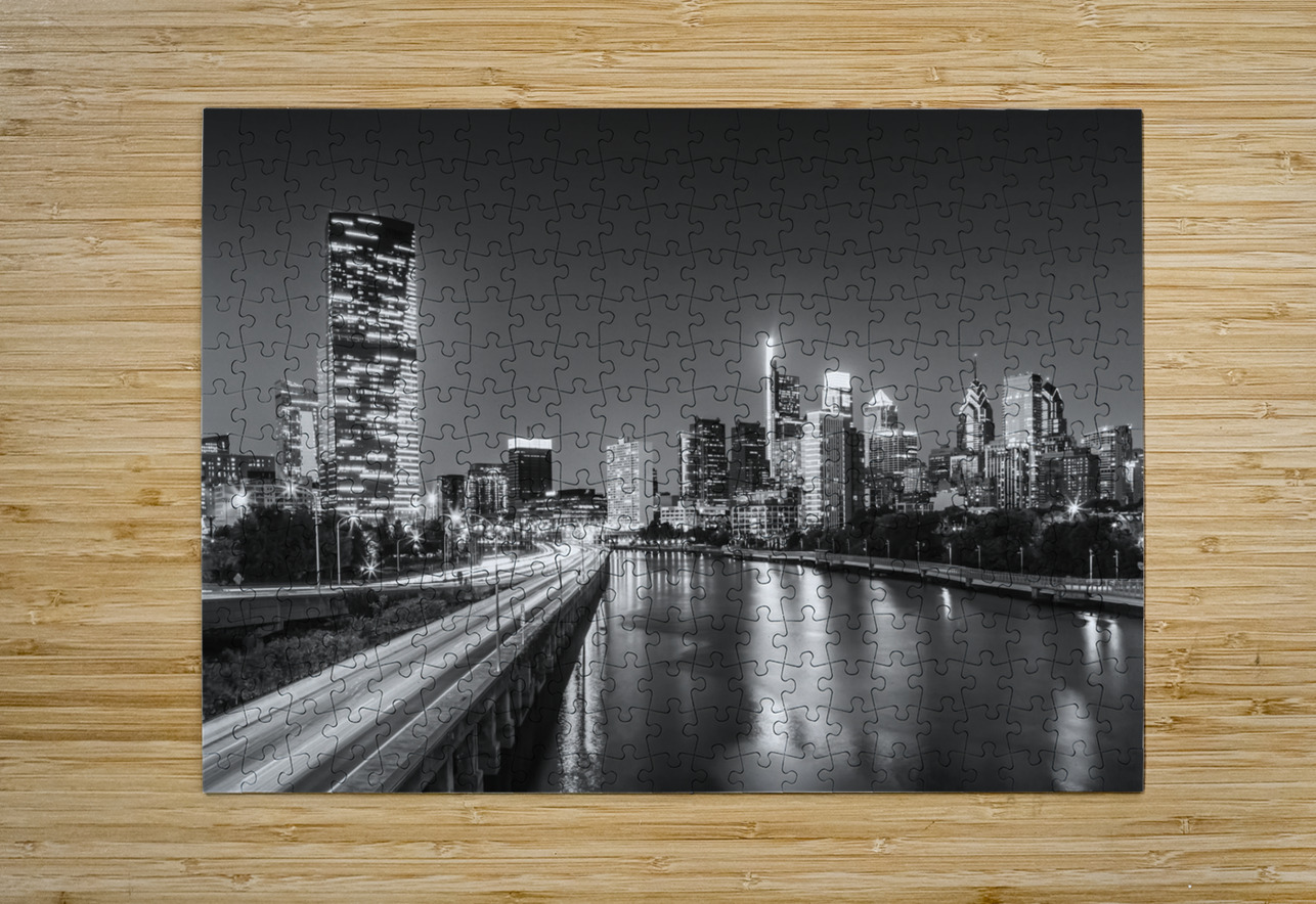 Dynamic Philadelphia | Monochrome Melanie Viola Puzzle printing
