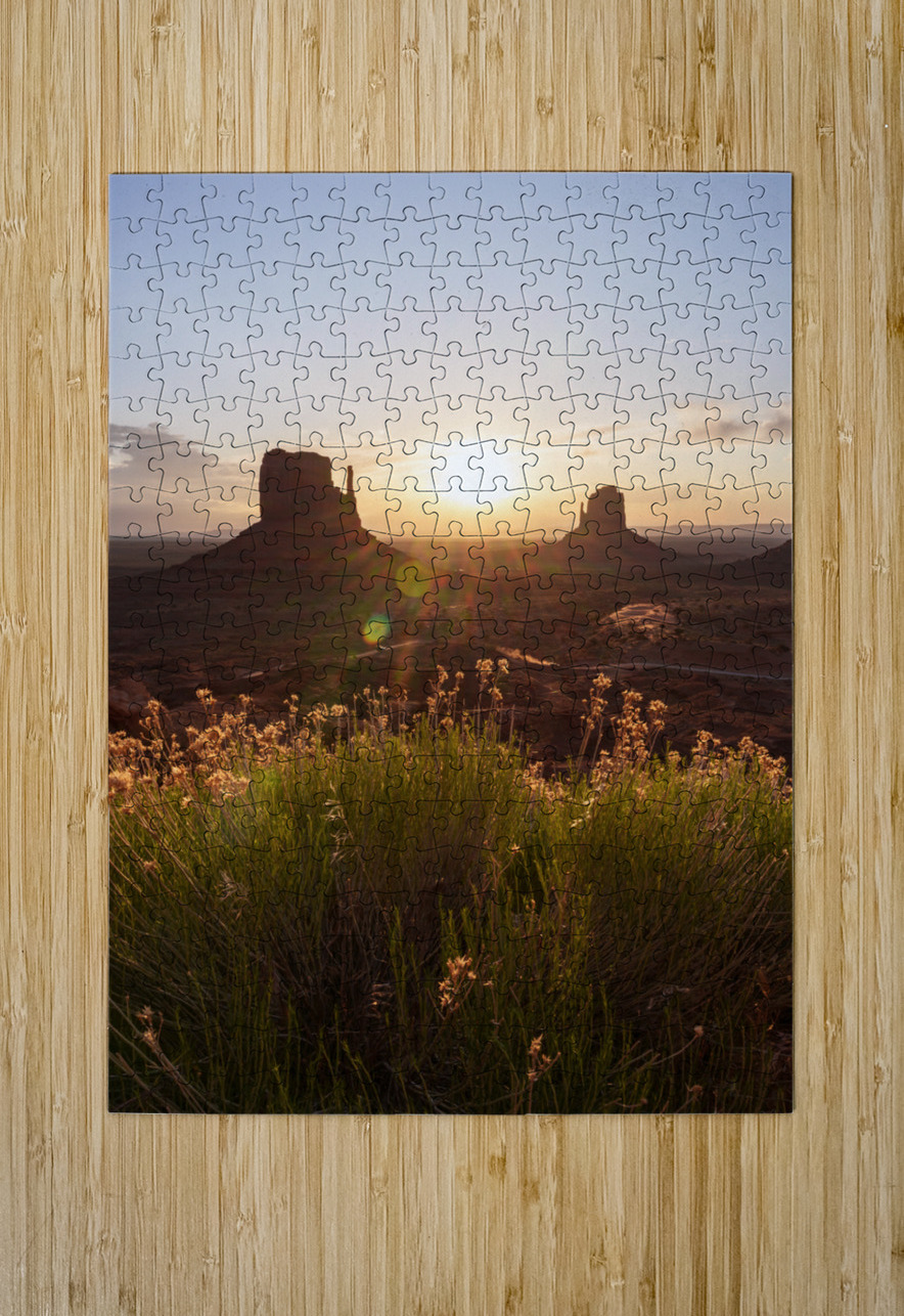 Yellow Flowers Monument Valley Sunrise Jennifer White Puzzle printing