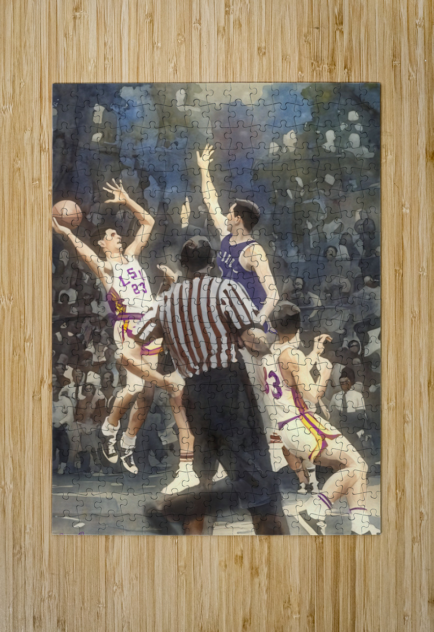 Pistol Pete Maravich Scores 48 Row One Brand Puzzle printing