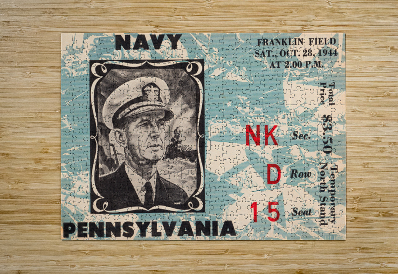 1944 Navy Midshipmen at Penn Quakers Row One Brand Puzzle printing