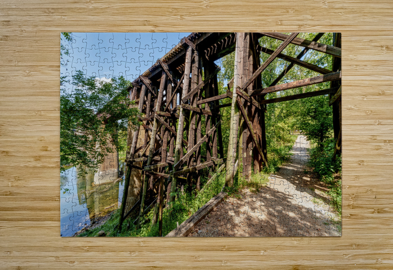 Path Under Old Railroad Bridge Jennifer White Puzzle printing