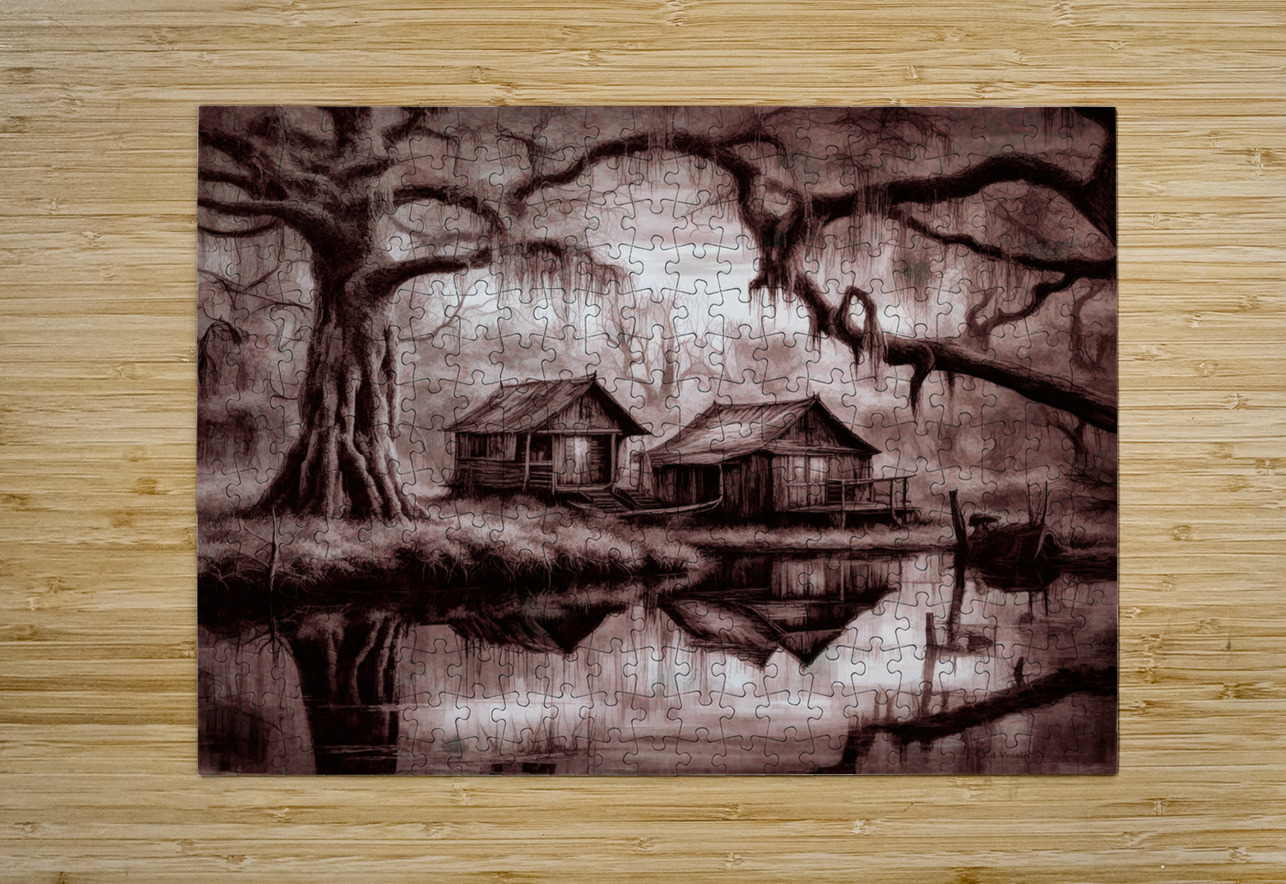 EVIL LIVES HERE.  WIDESCREEN SEPIA  Digicam Puzzle printing