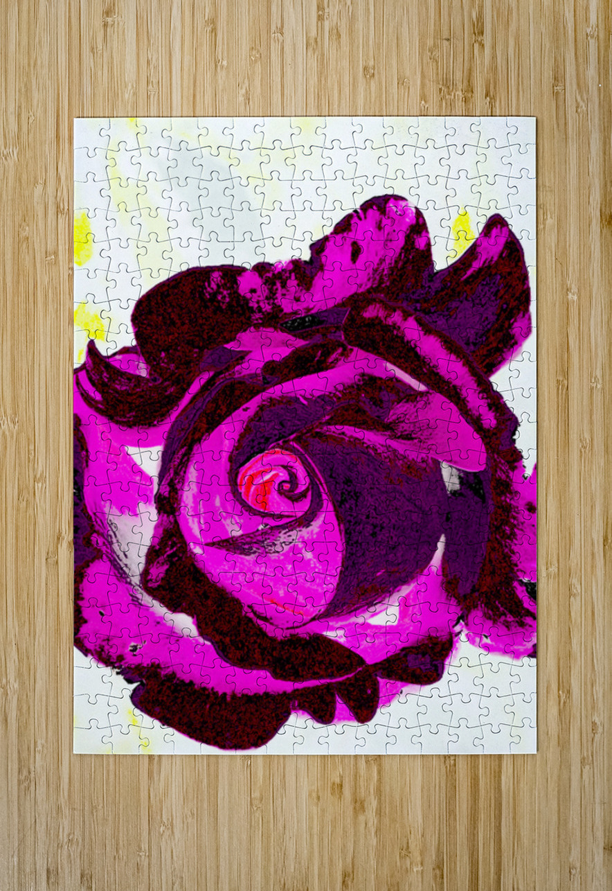 Abstract Pink and Purple Rose Catriona Roberts Nature Photography and Designs Puzzle printing