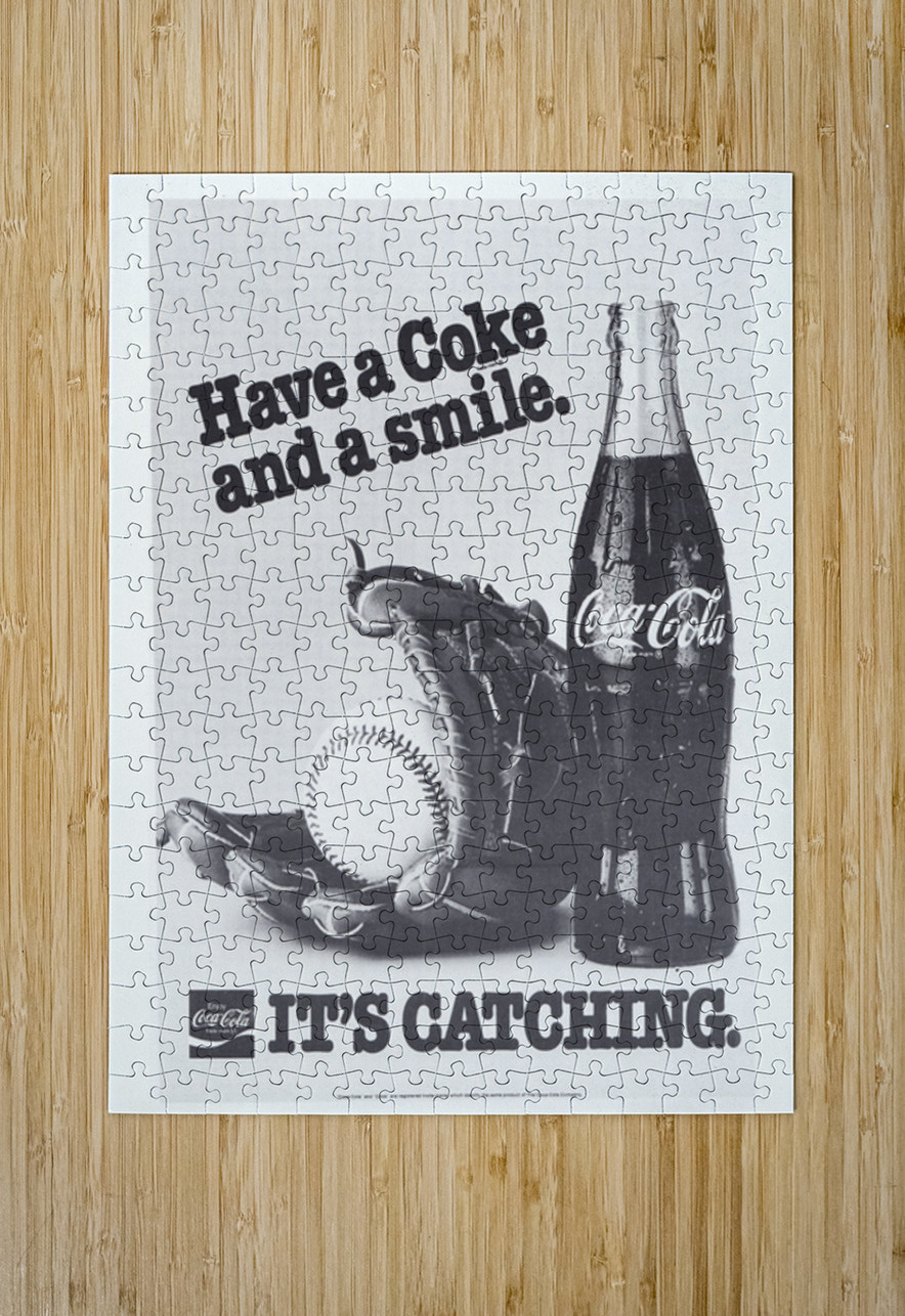 1980s Coke and Smile Ad Row One Brand Puzzle printing