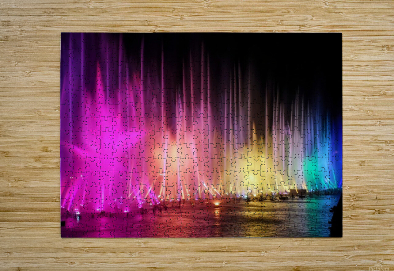 Rainbow Fountains Clashing  Ryan Cameron Puzzle printing