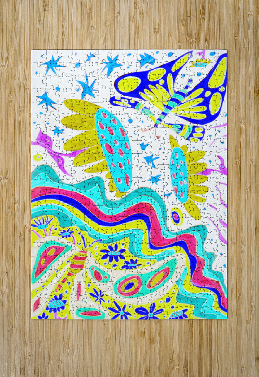 Abstract Vibrant Butterflies Catriona Roberts Nature Photography and Designs Puzzle printing