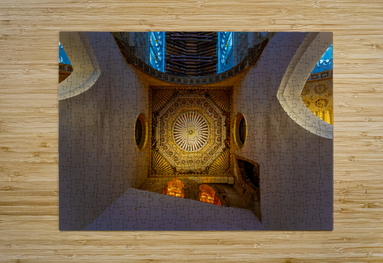 Ceiling Geometry in Blue Geoffrey Prior Puzzle printing